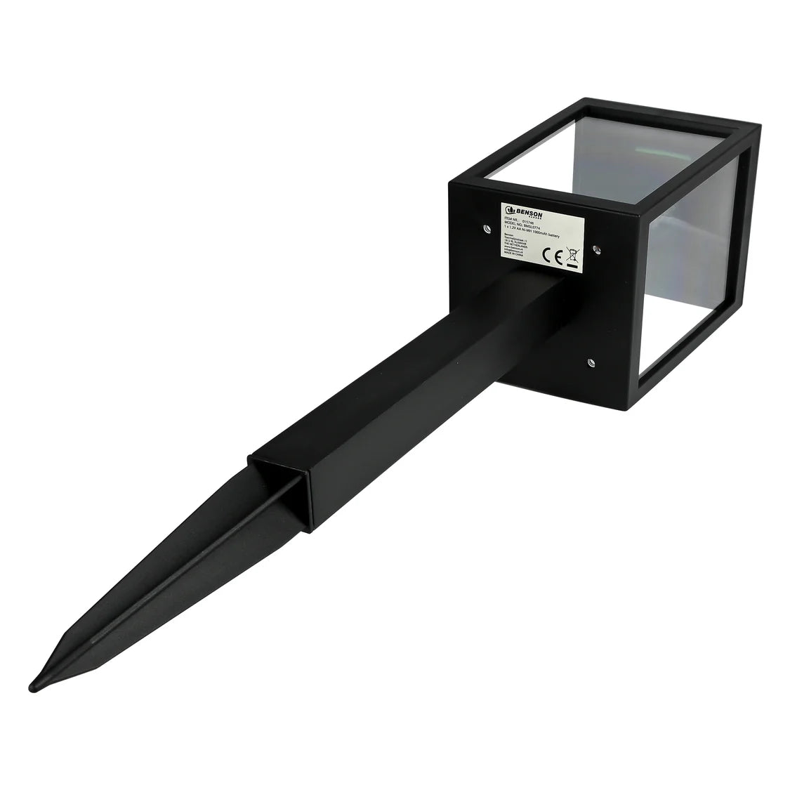 Solar Tuinlamp op Zonne-energie – 2-delig – IP44 – 8 uur licht – Zwart