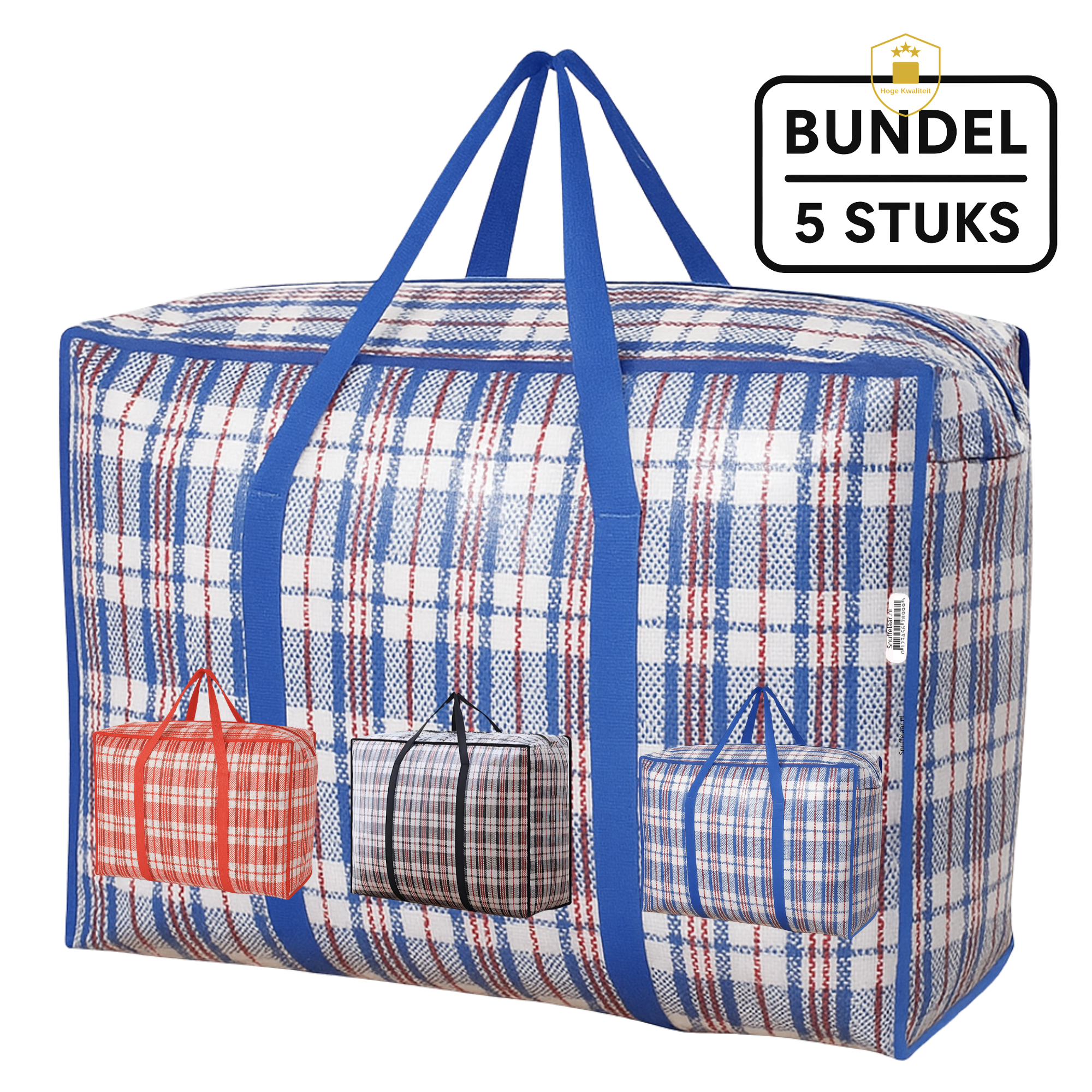 Bundel 5 Stuks - Premium  Grote tassen - Mix kleuren - XXL - 70 x 30 x 55