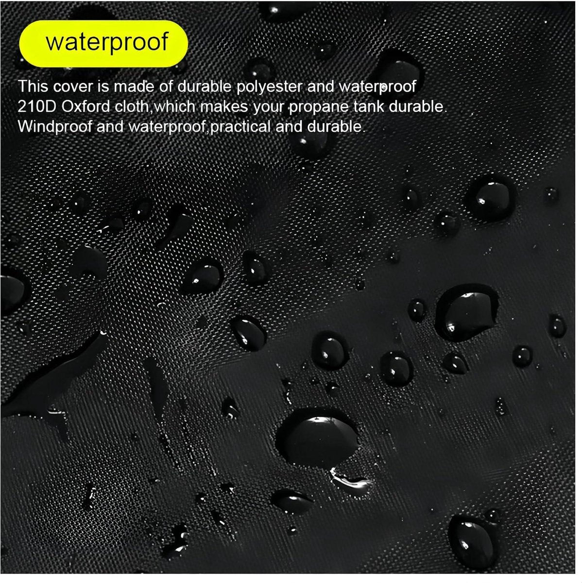 Cover for Gas Bottle - Propane Gas Tank Grill Cover - Black -Hoes