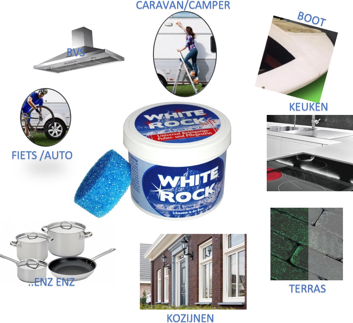 Poetssteen - Witte steen - White Rock 400 gr.