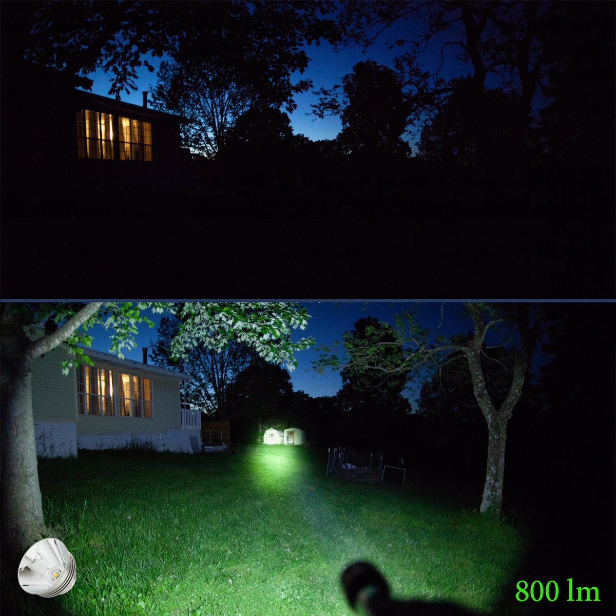 Krachtige 10W zaklamp - USB-zaklamp,6000k - p50 lantaarn,  jachtlamp, handlicht