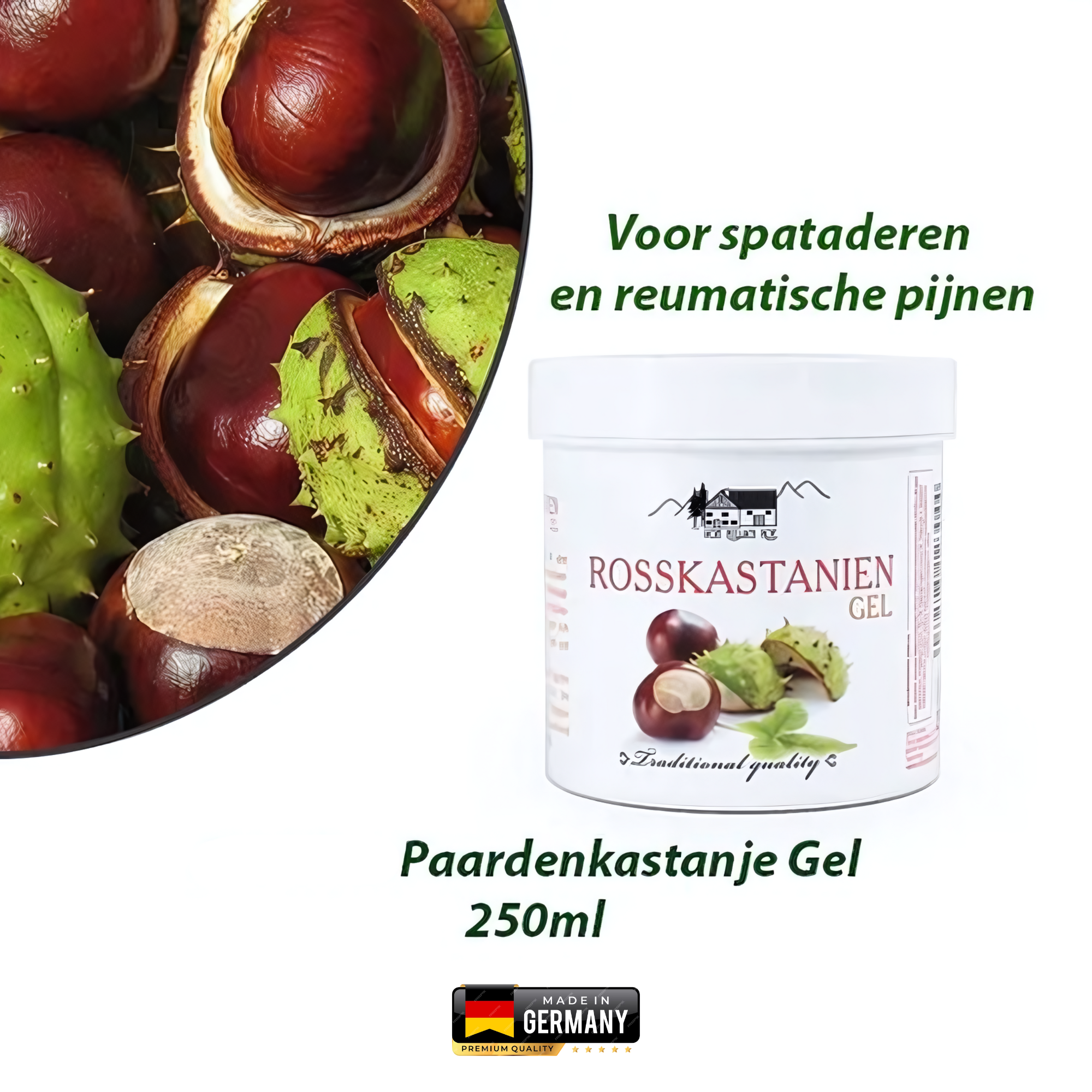Paardenkastanje Gel 250ml - traditioneel - Pullach Hof