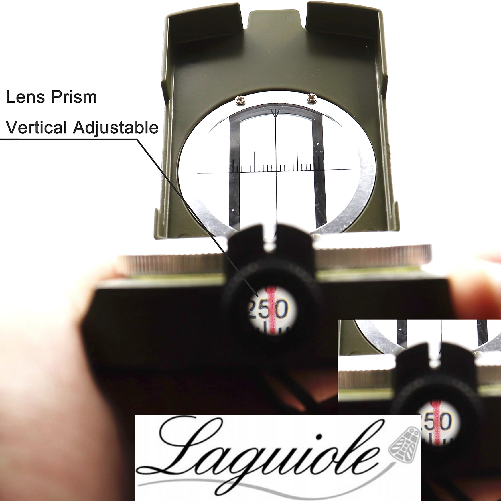 Laguiole Professioneel Kompas multifunctioneel met draaibaar frame en tasje voor outdoor, survival en wandelen