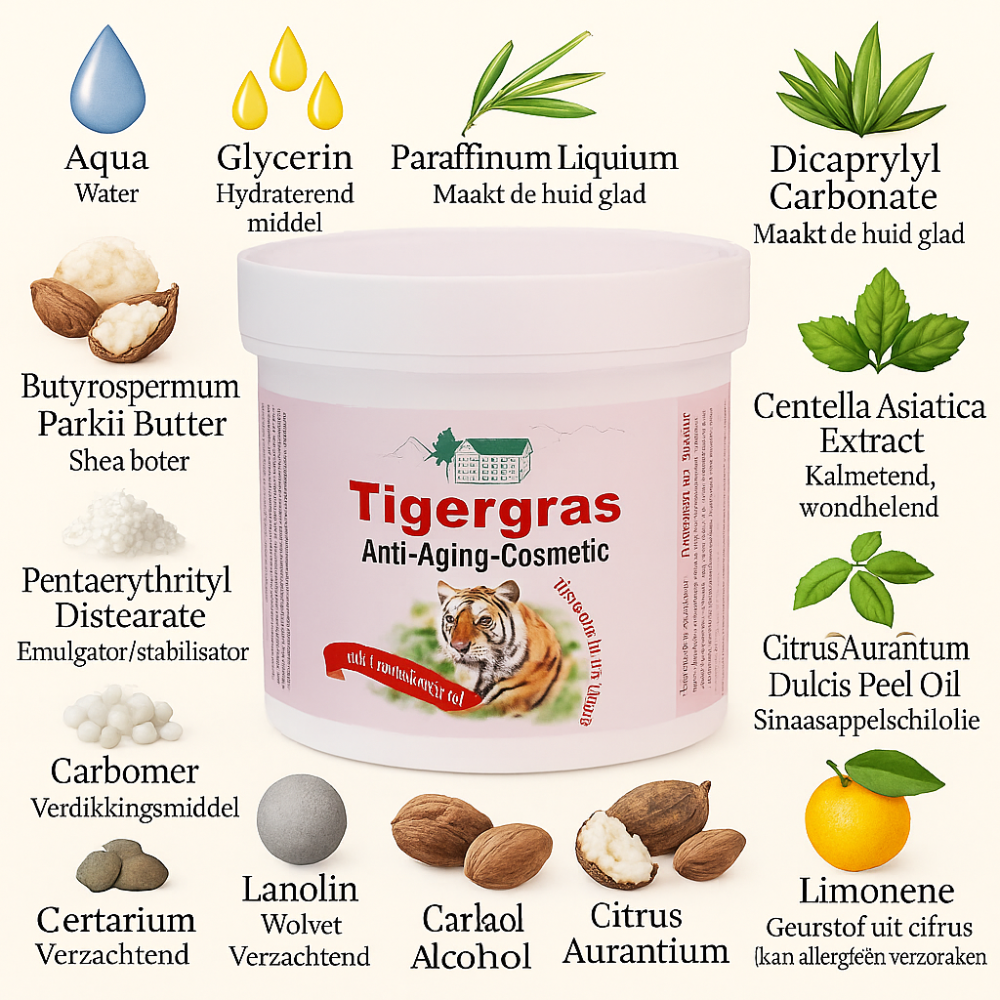 Pulach HofTiger Grass Cosmetische Anti-Aging Crème 250 ml