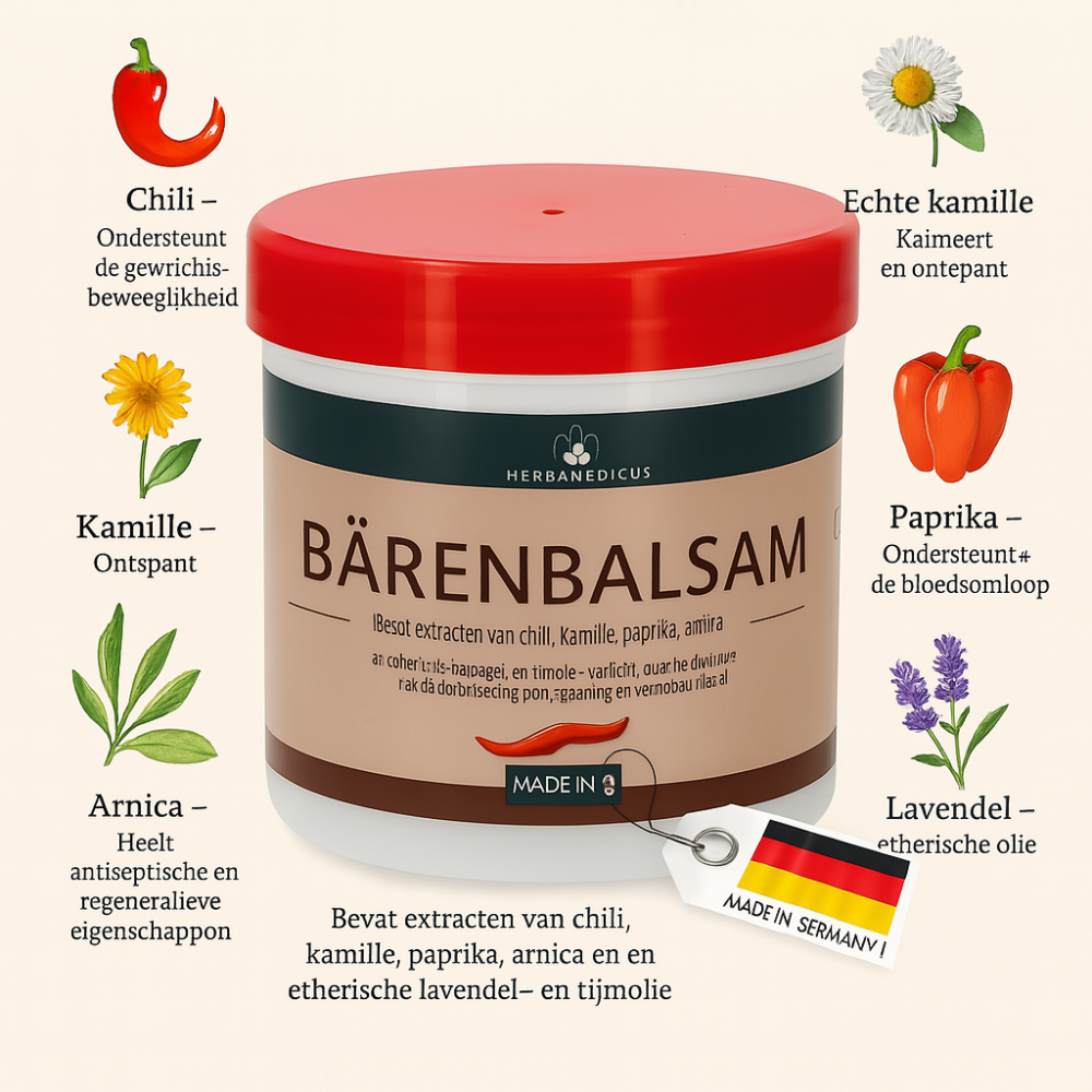 Berenbalsem Herbamedicus 250ml Spieren & Gewrichten NIEUW!