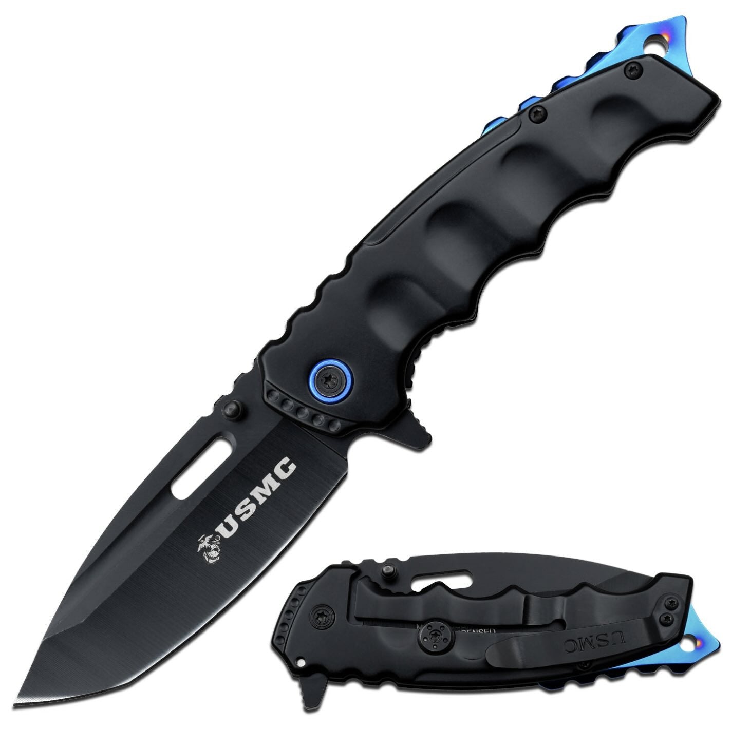 USMC | Battle Bud | Blauw/Zwart | Zakmes
