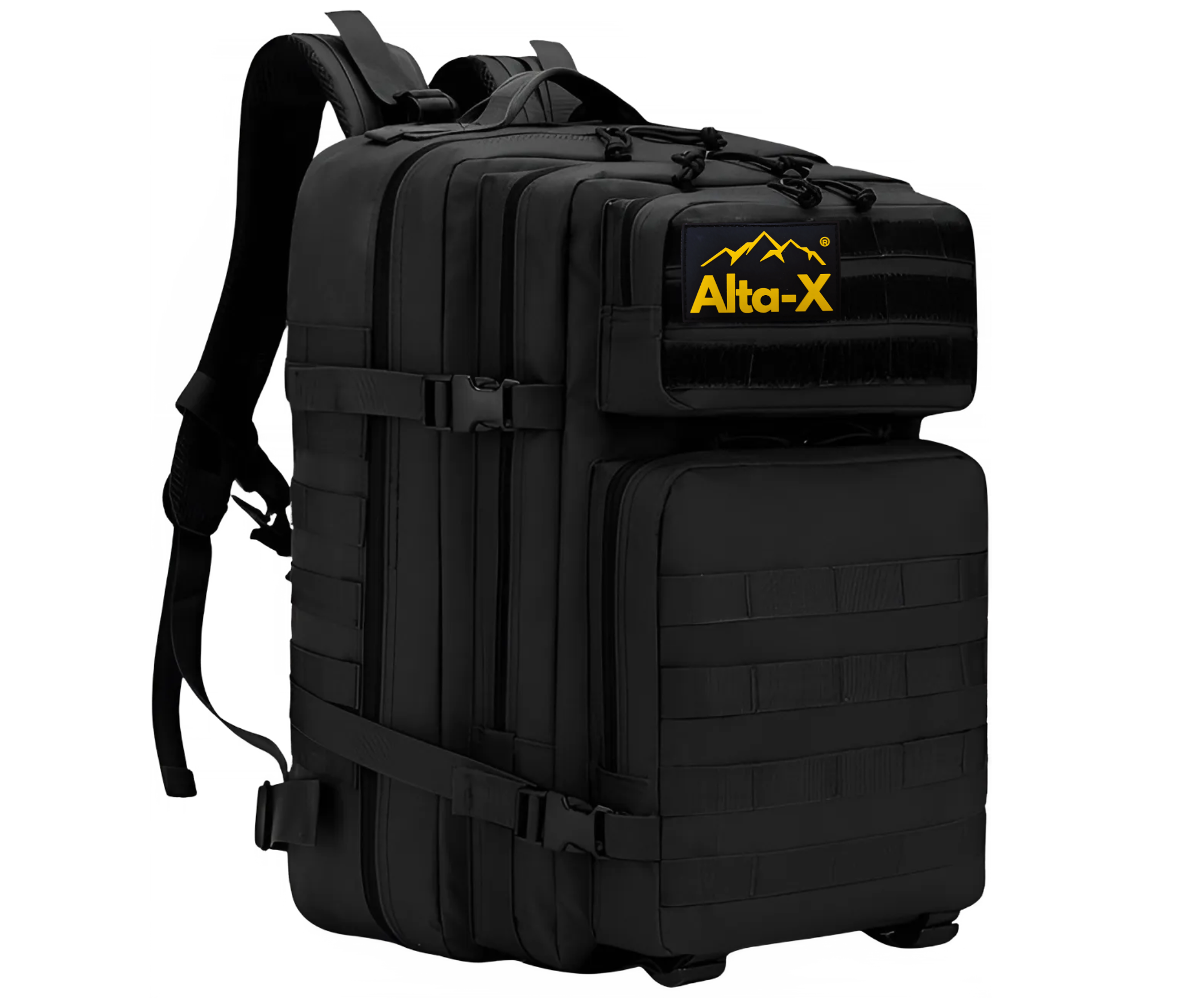 Alta-X - 45L Militaire Rugzak Zwart | Tactische rugzak | Oxford Stof | Waterdicht | Zwart | Schooltas