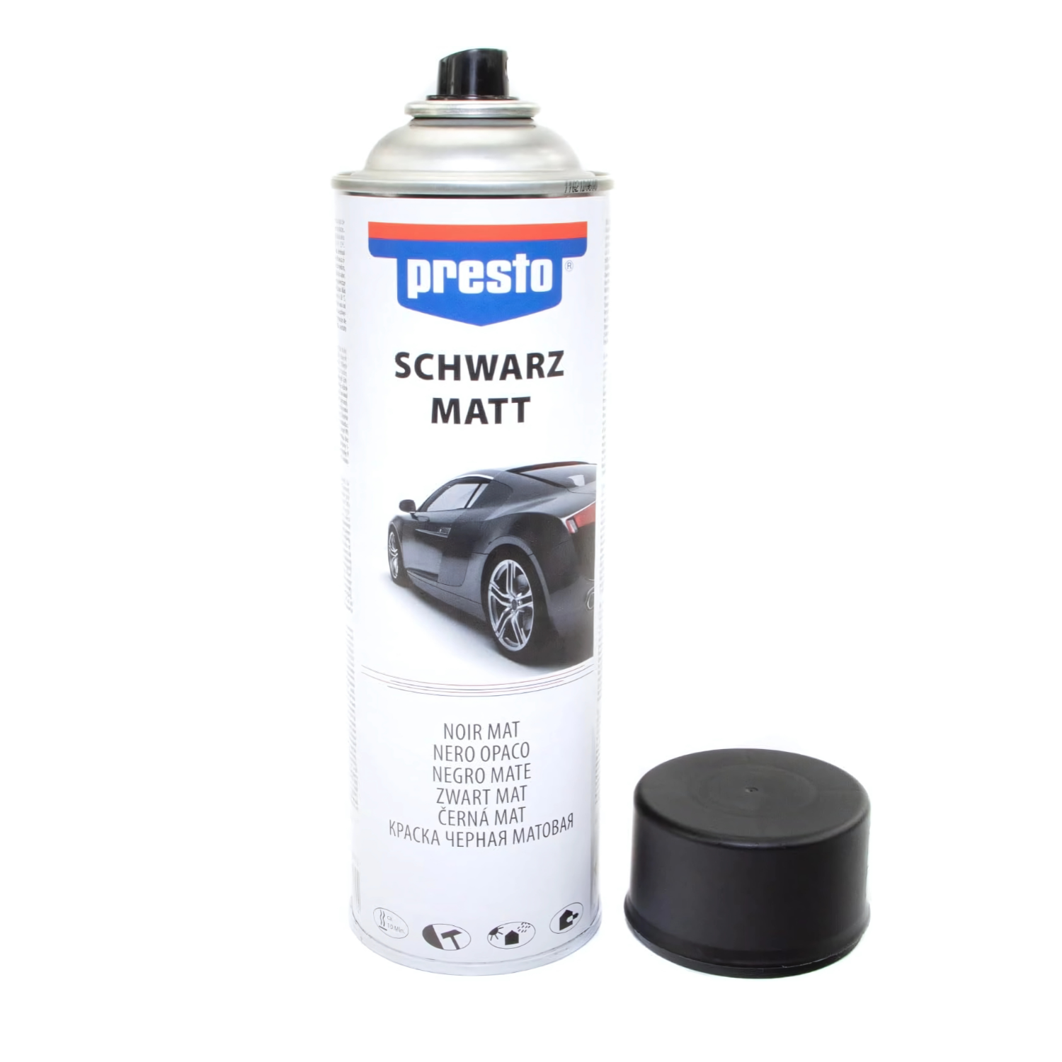 Presto Verf Spuitbus zwart mat lak 500ml