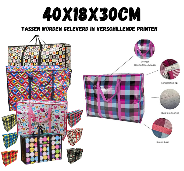 Opbergtas S Happy Color Mix 40x18x30cm