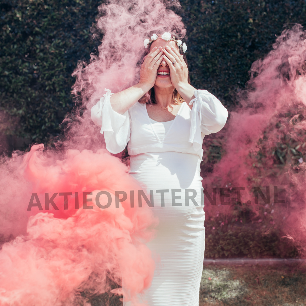 Vulcan - Gender reveal brandblusser - Roze - Gender reveal - Gender reveal versiering - Babyshower -Poederspray