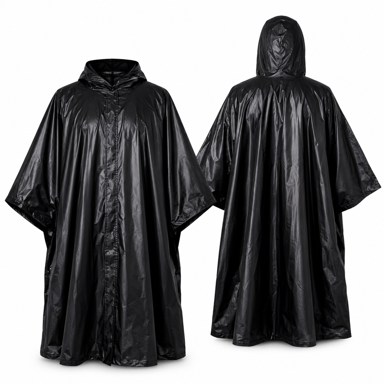 Zwarte Herbruikbare Poncho