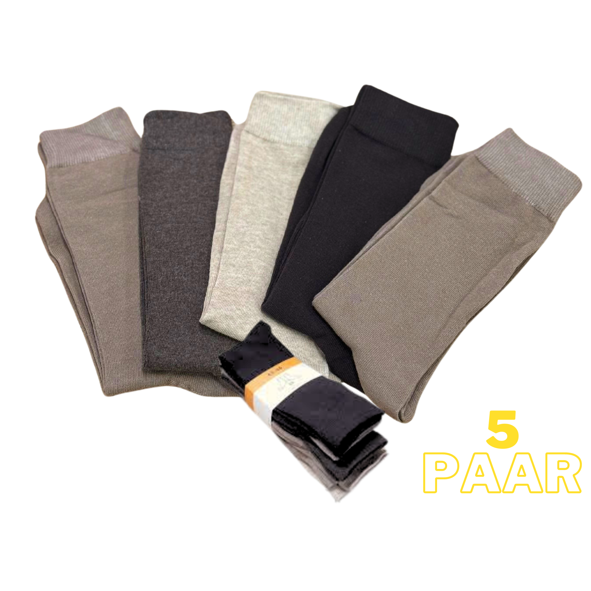 Heren Sokken 5 paar Beige Mix kleuren