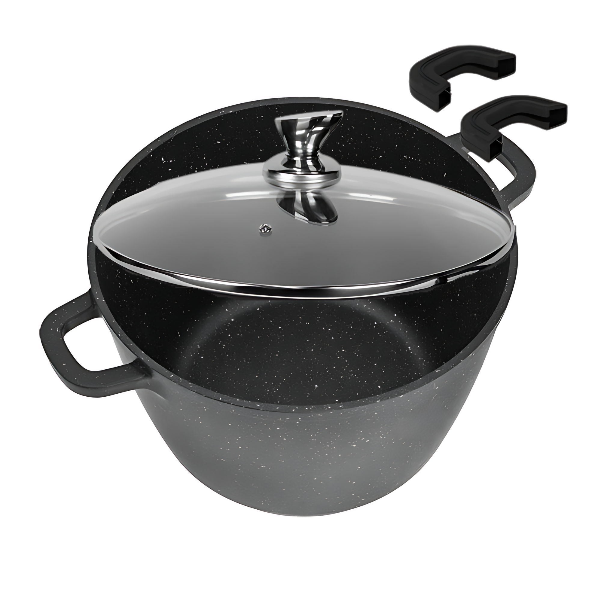Royal Cuisine Amsterdam Soeppan 24cm  inductie - Steencoating - koudgrepen – zwart