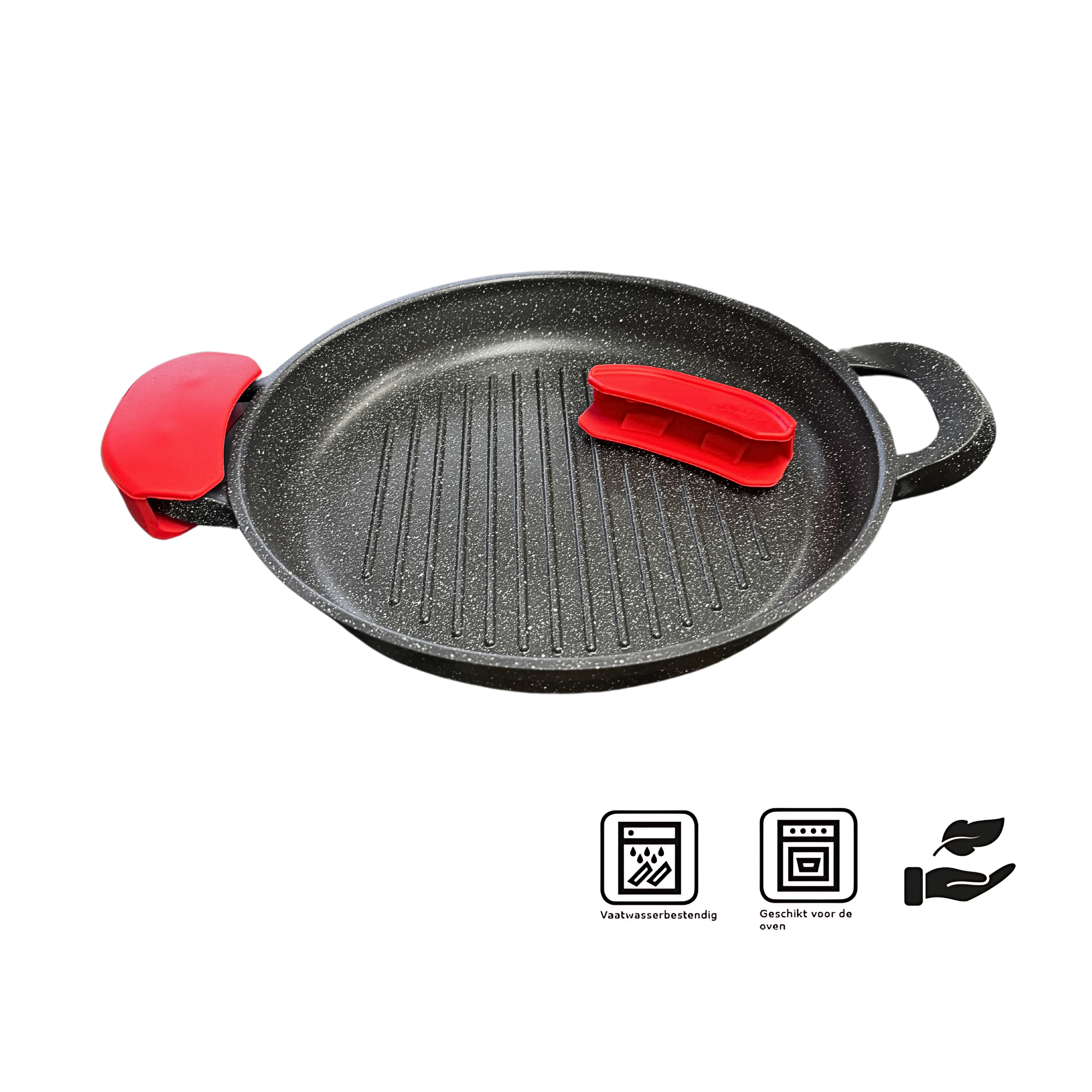 Royal Cuisine Amsterdam grill pan 32cm  inductie - Steencoating - koudgrepen – zwart