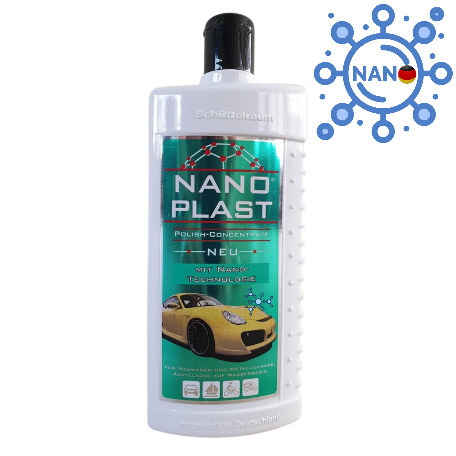 Nano Plast Car polish | Autopolish | Polijstmiddel | Polijstpasta | 500ml | Krasvrije autolak met diepe glans | auto | boot | brommer