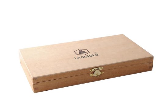 Laguiole steakmessen 6 delig i houten koffer
