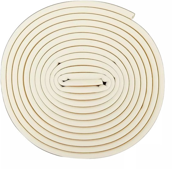 Tochtstrip rubber D-profiel 2 x 3 m wit