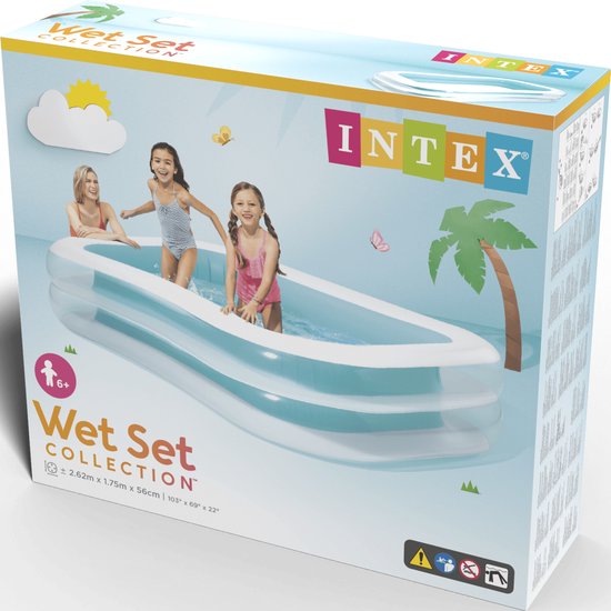 Intex Family Pool Zwembad  blauw 262x175x56cm