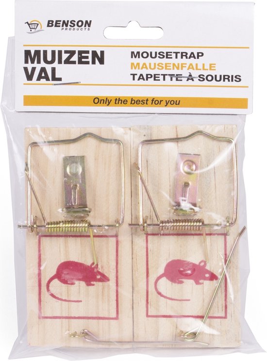 Houten Muizenvallen (2 Stuks)