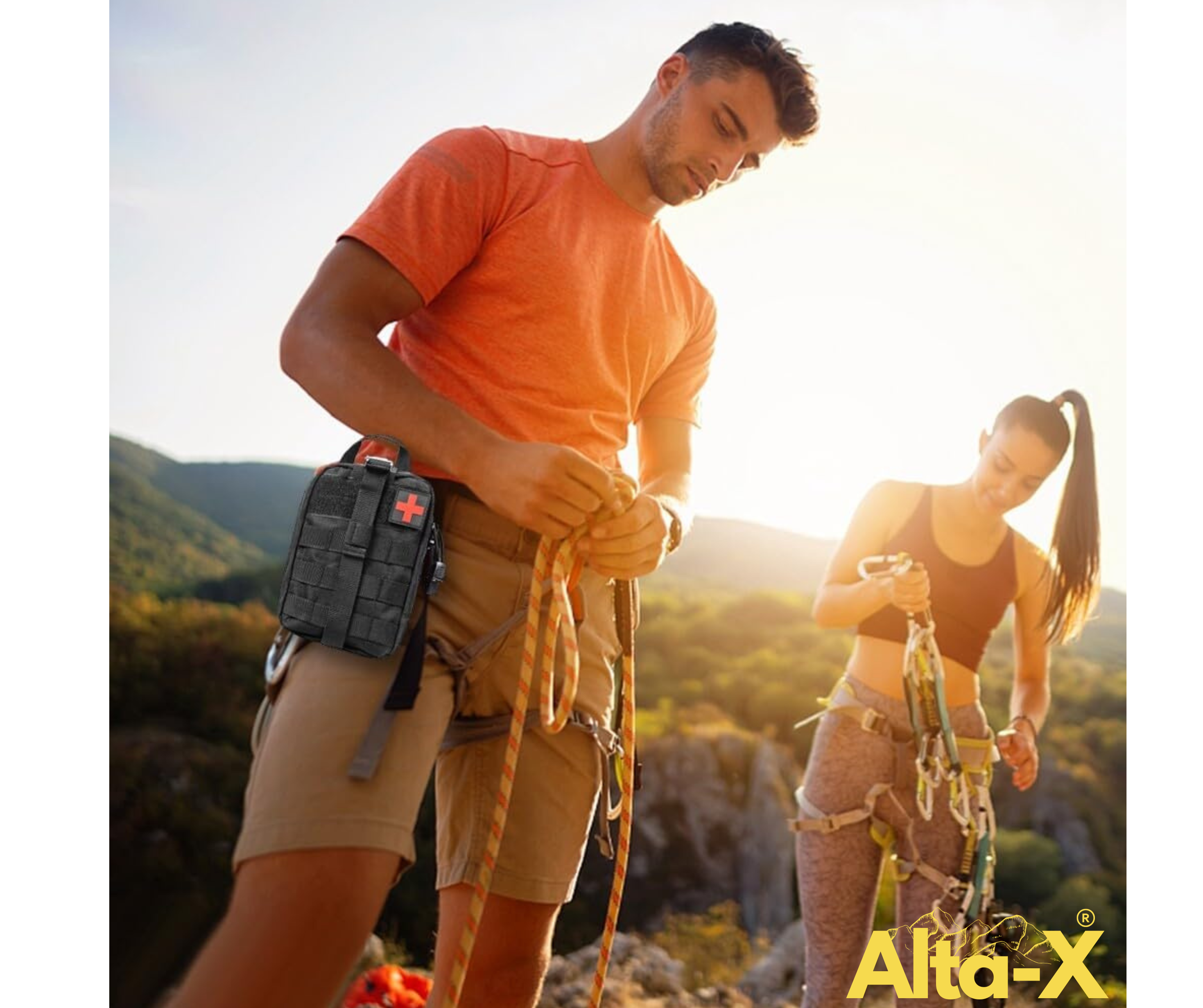 Alta-X - Tactische Heuptassen, Molle EDC Pouch - Wandelen, Kamperen, Reizen-Zwart