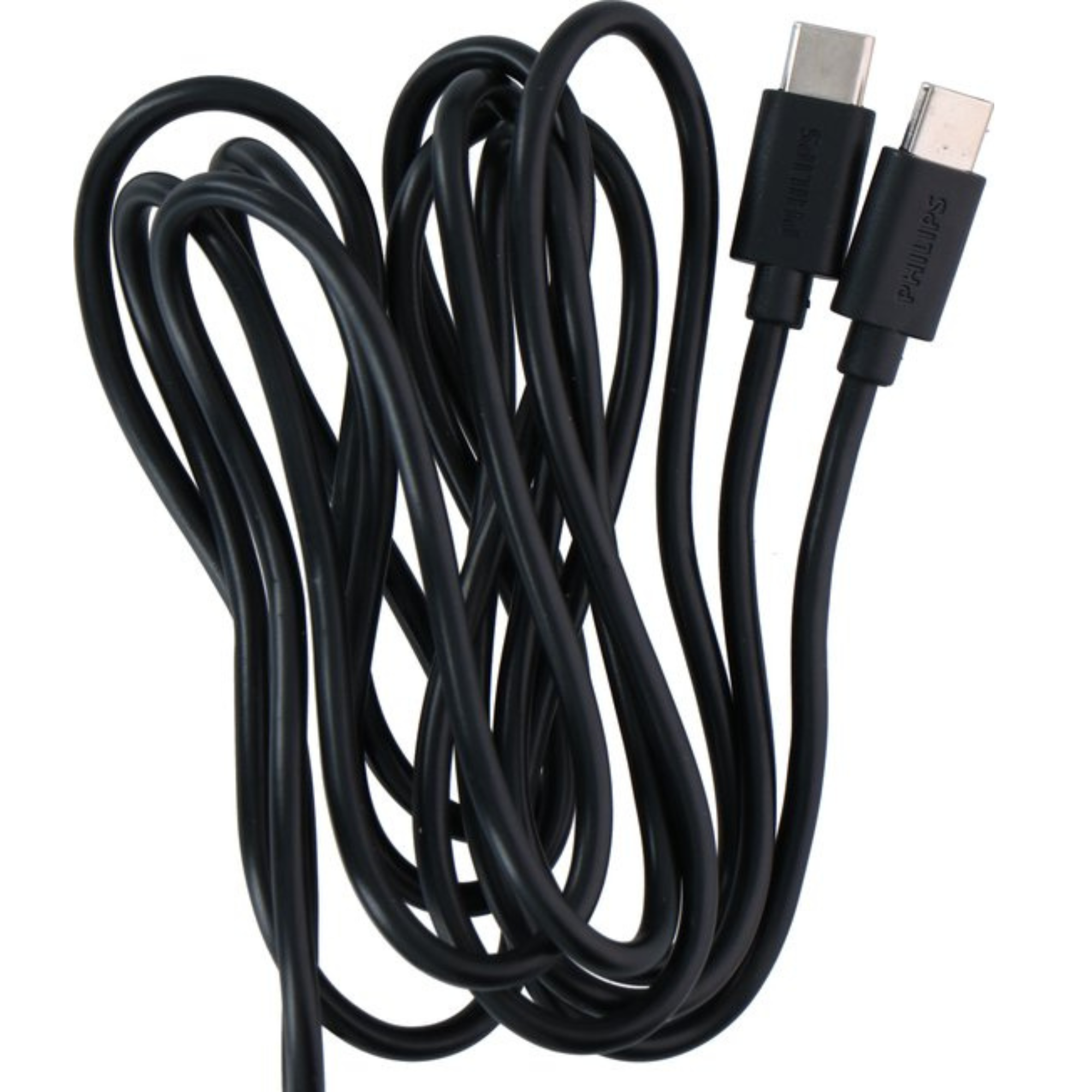 Philips - USB-C naar USB-C Kabel - 2 Meter Kabel - DLC3106C/03  - Reservekabel - Zwart