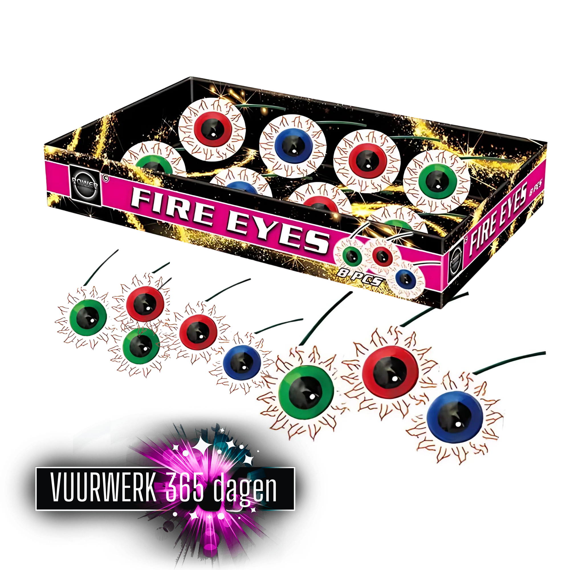 Fire Eyes 8pcs spinners cat1