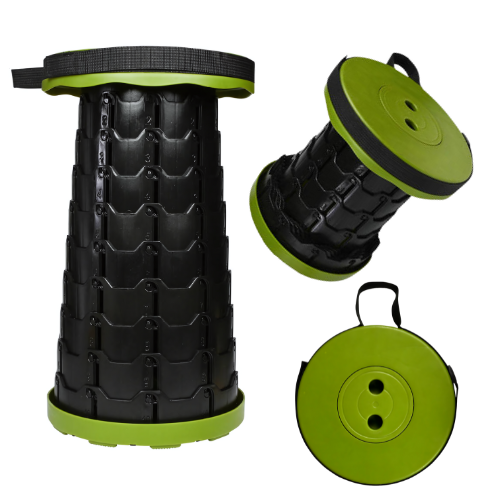 Telescopische Opvouwbare Kruk -Groen - Draagbaar - Camping Vissen - Indoor - Vakantie
