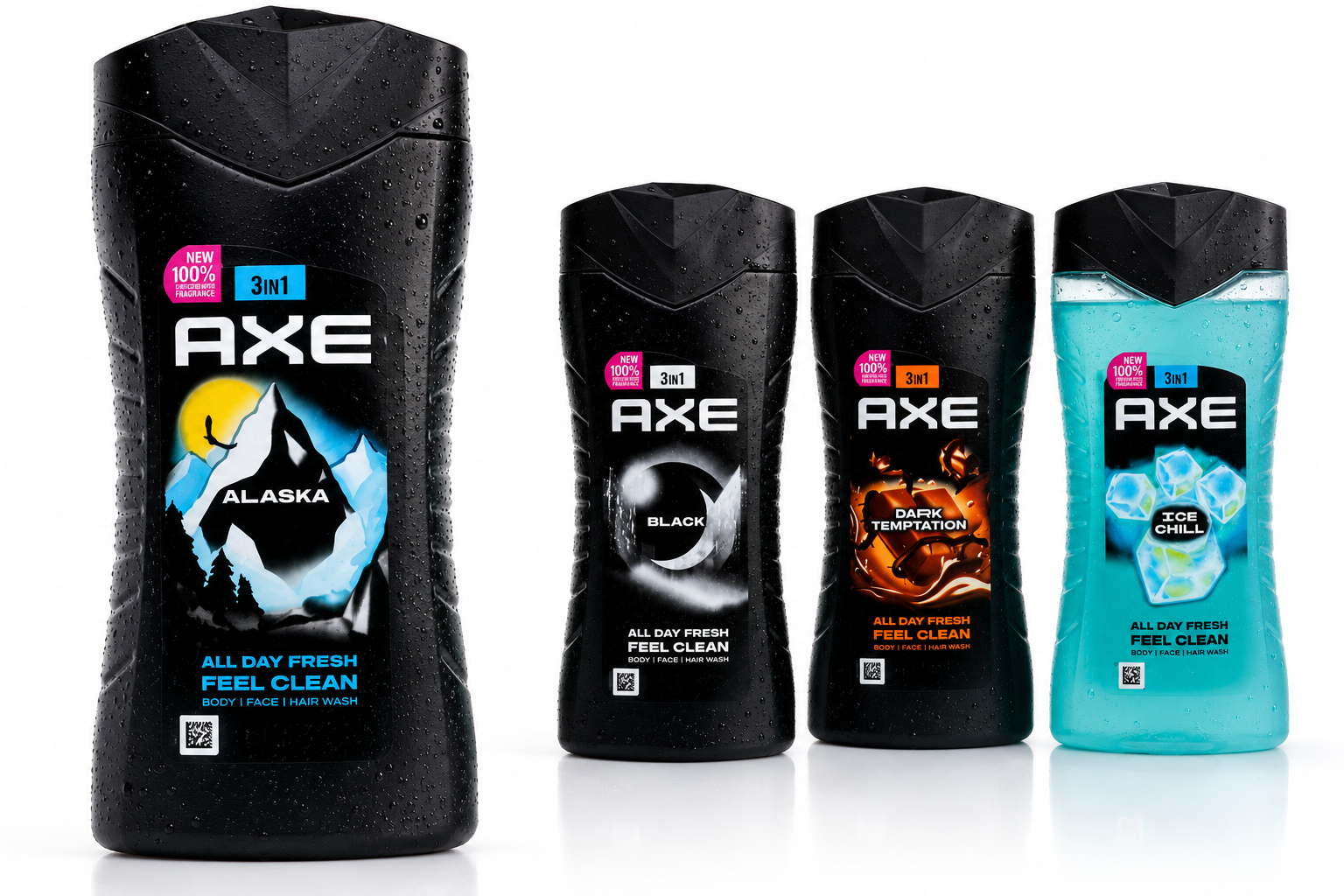 AXE 3-in-1 Douchegel Shampoo Alaska – 250 ml – Voor Lichaam, Gezicht en Haar