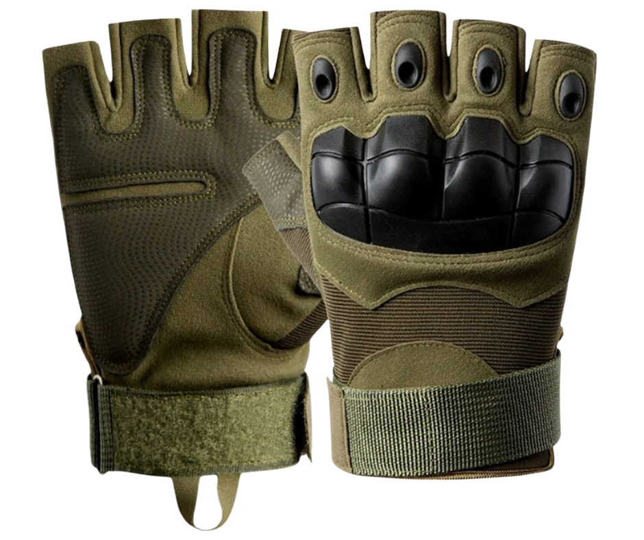 Alta-X - Airsoft handschoen Vingerloos groen - Leger handschoen - Werkhandschoen - Tactische handschoenen