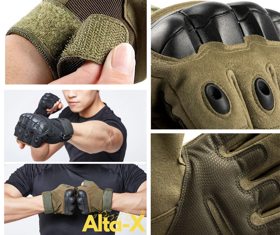 Alta-X - Airsoft handschoen Vingerloos groen - Leger handschoen - Werkhandschoen - Tactische handschoenen