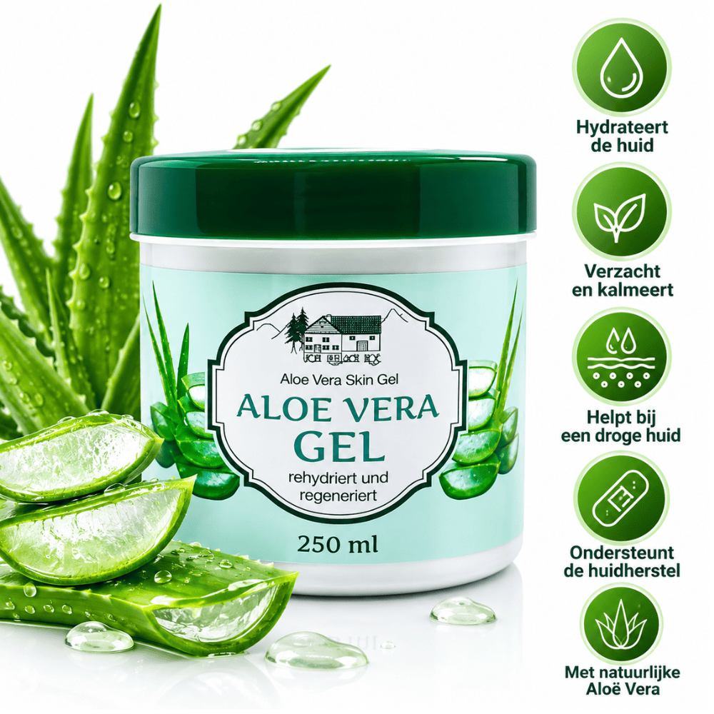 Aloë Vera Gel 250 ml – 98% Aloë Vera | Hydraterend & Verkoelend | Pullach Hof