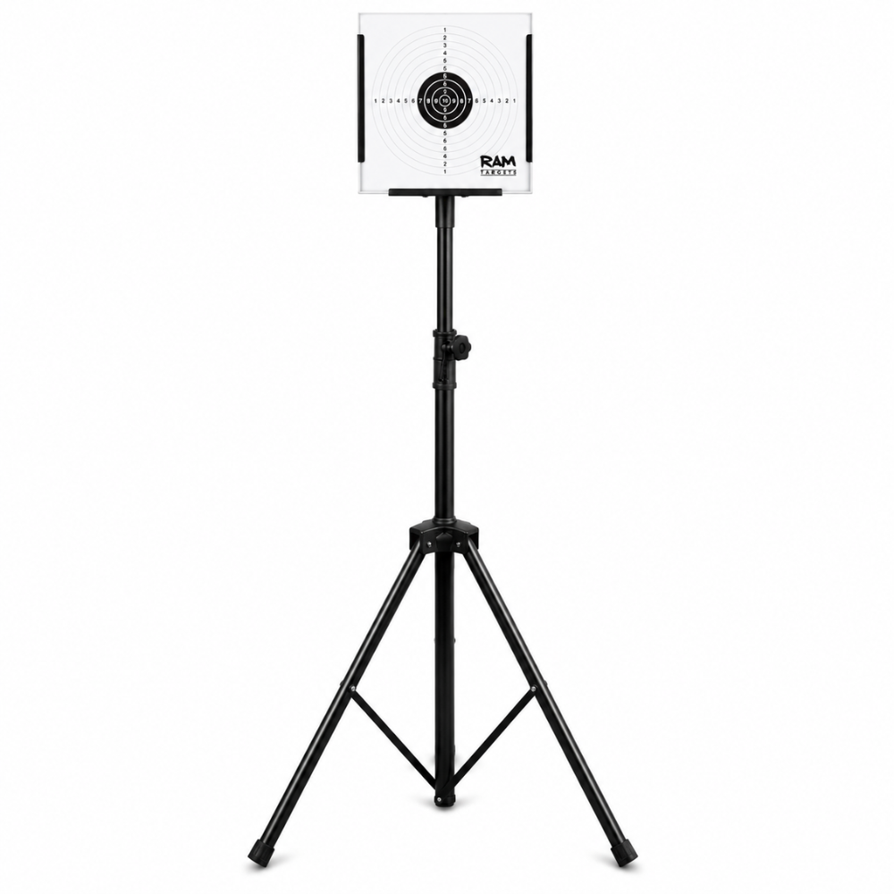 RAM Tactical Shooting Box op Statief | Stalen Schietkast 14×14 cm | 110–180 cm
