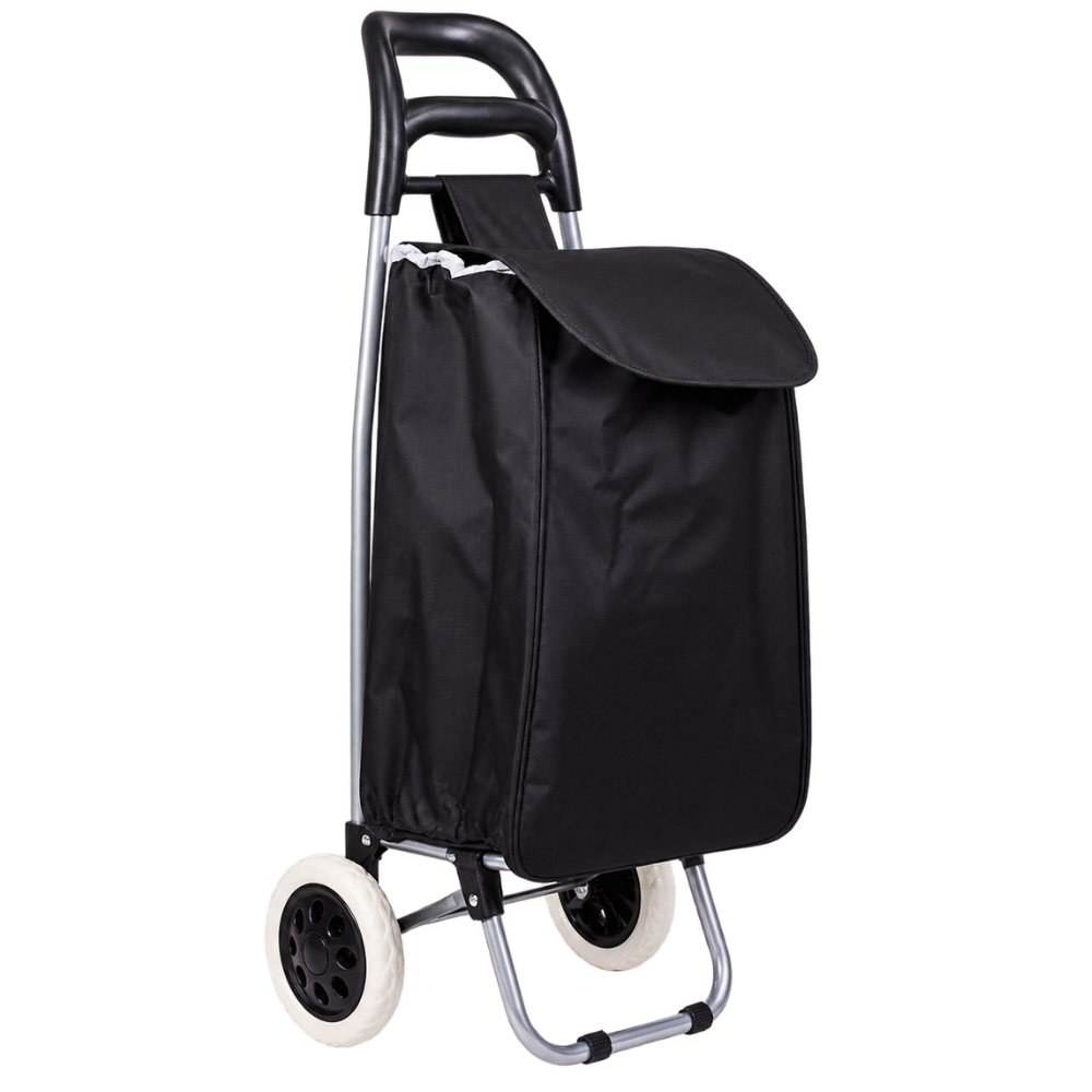 Boodschappentrolley 40 Liter Zwart – 25 kg | 2 Wielen | 92×32×21 cm