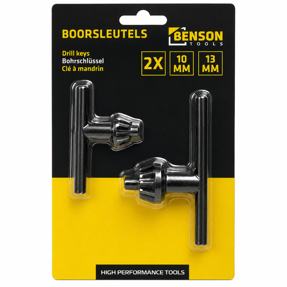Boorsleutelset 2-Delig 10 & 13 mm – Voor Tandkransboorkoppen
