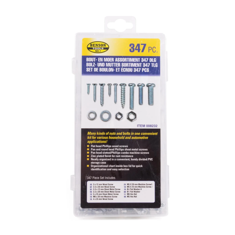 Bout en moer assorti 347 dlg