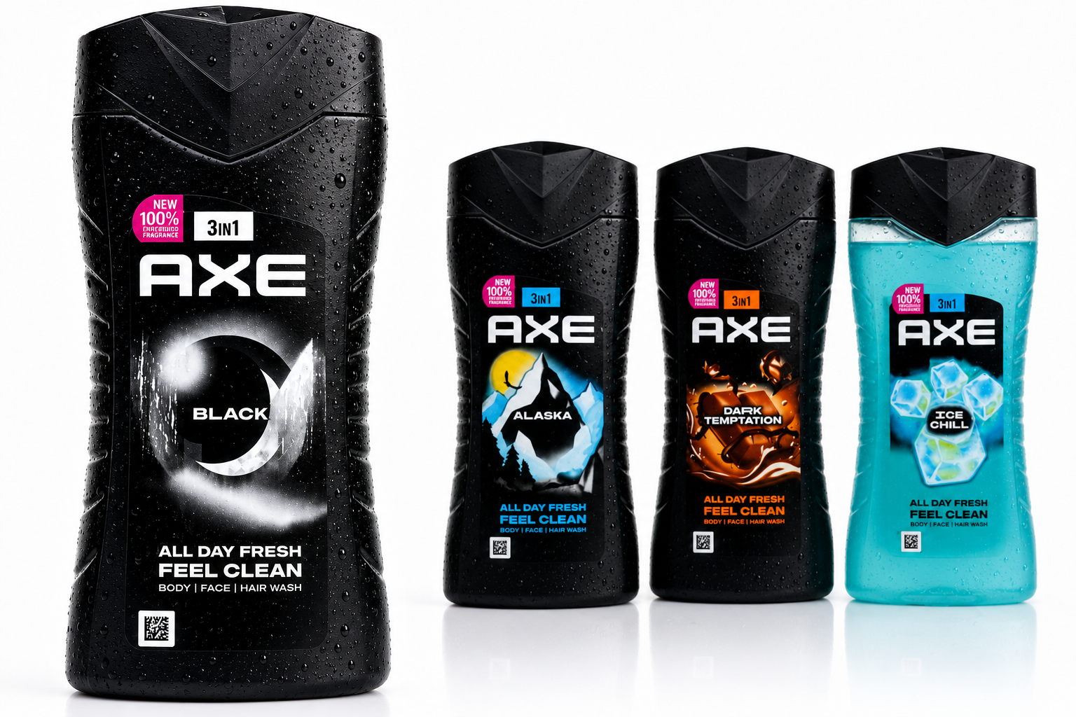 AXE Black 3-in-1 Douchegel & Shampoo 250ml — Frisse Houtachtige Geur voor Mannen