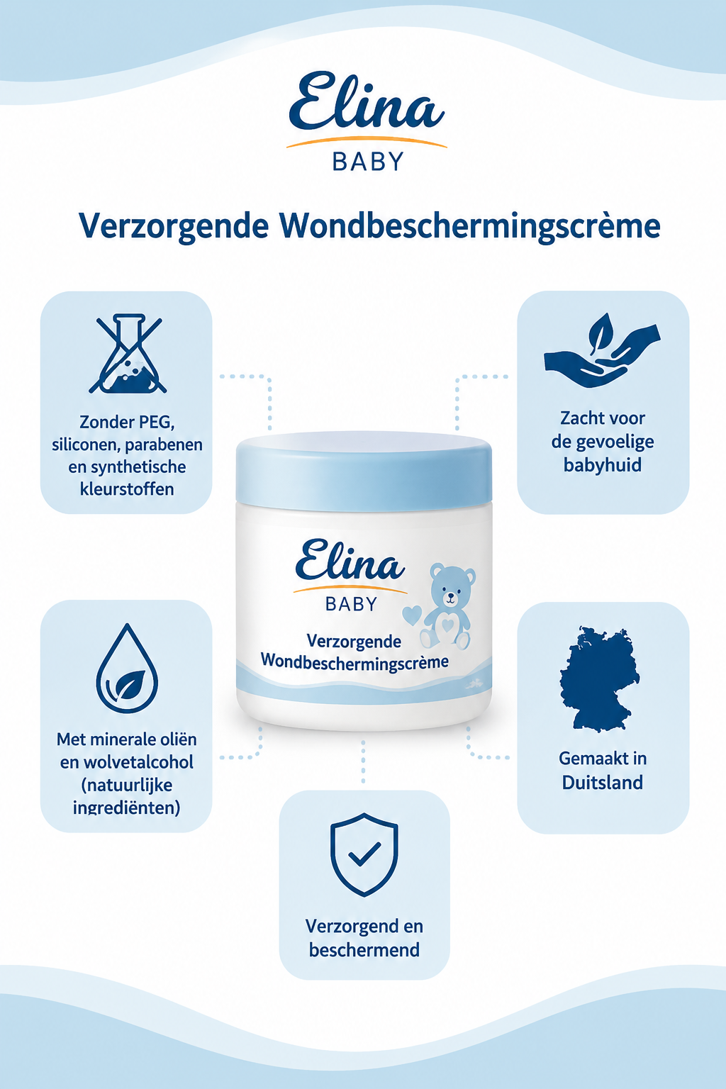 Elina Baby Wundschutzcreme – Verzorgende Luieruitslagcrème 200 ml
