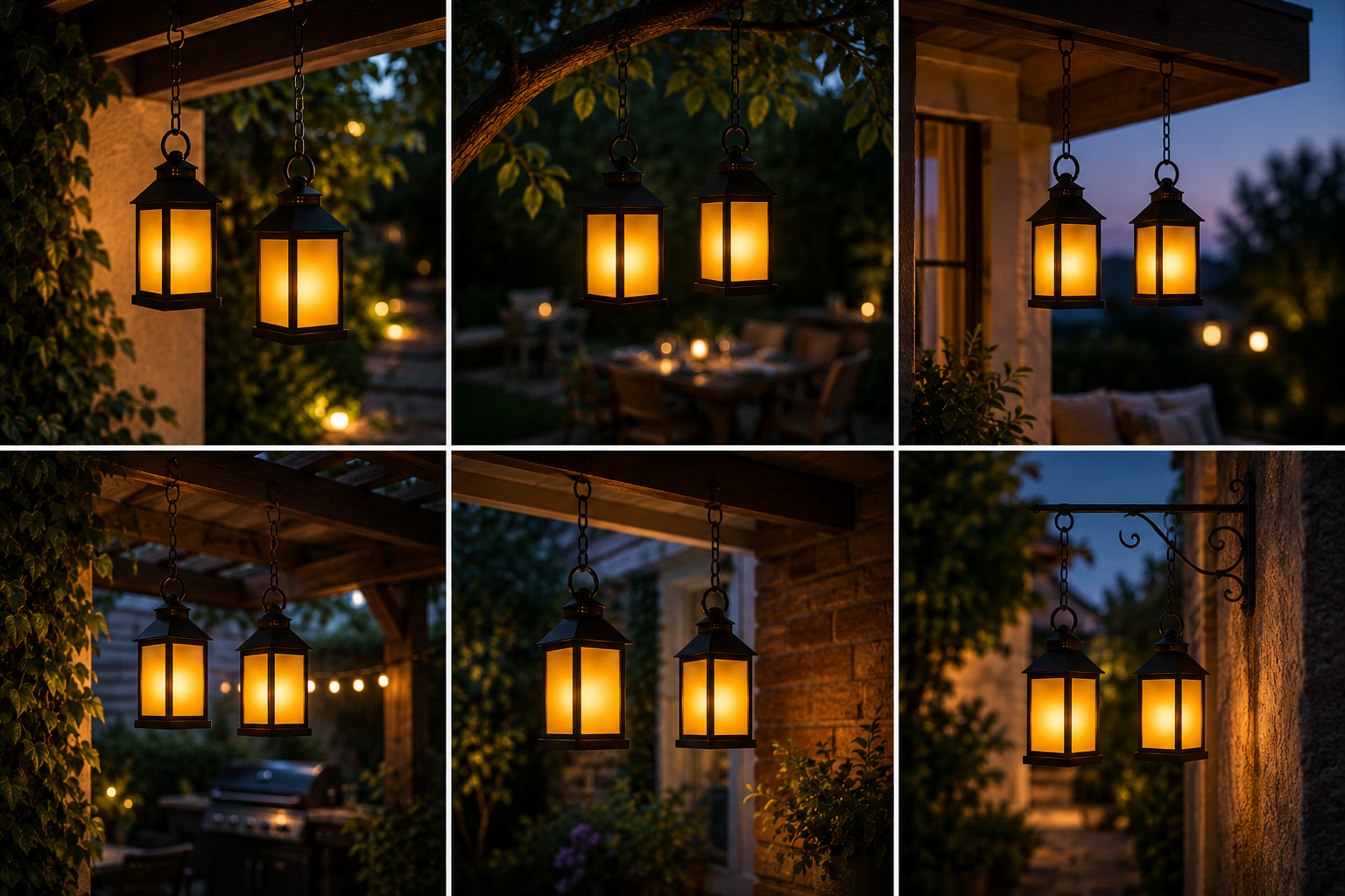 LED lantaarn met flame effect 10,5 x 10,5 x 24 cm