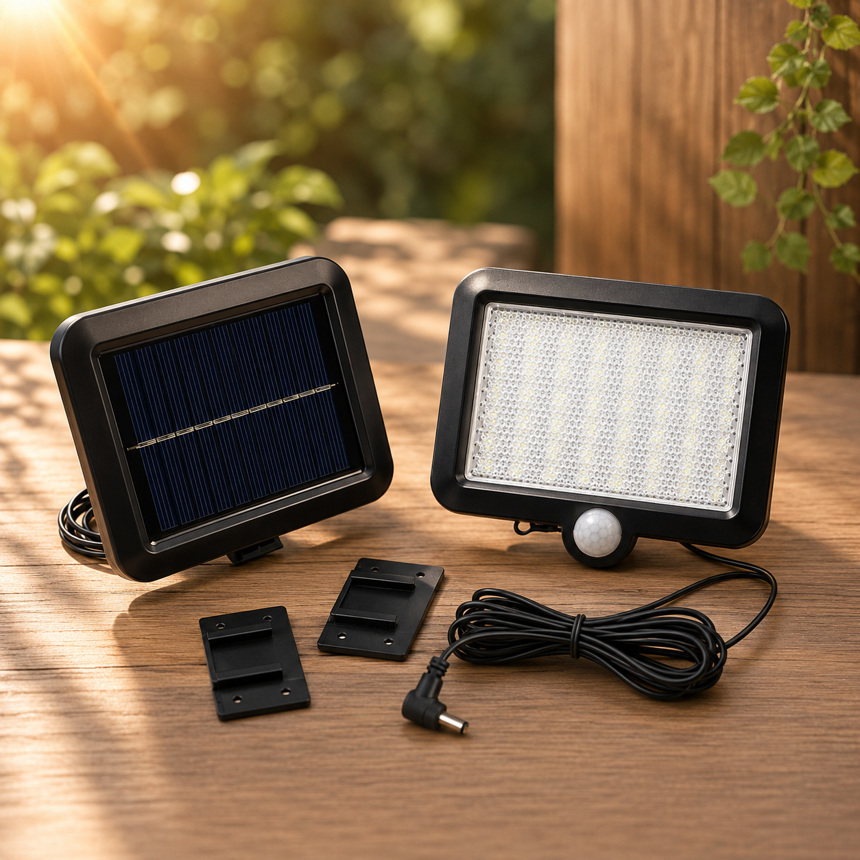 LED Buitenlamp Solar - zonne-energie - bewegingssensor en los zonnepaneel