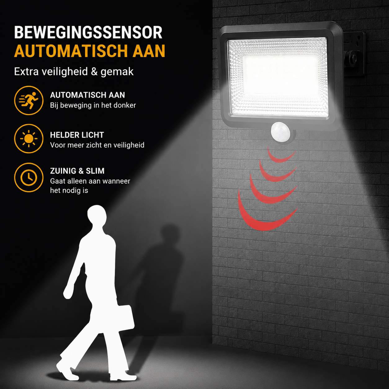 LED Buitenlamp Solar - zonne-energie - bewegingssensor en los zonnepaneel