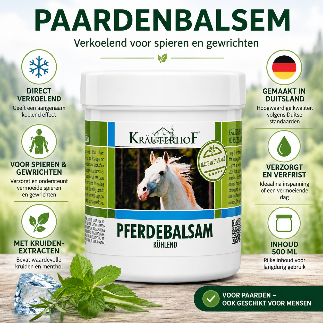 Kräuterhof Paardenbalsem 100ml – Verzorgende Balsem