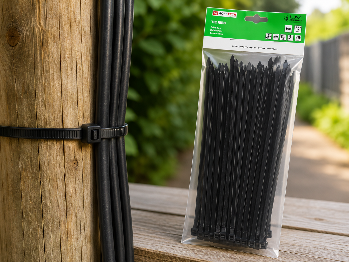 Kabelbinders 50-delig Zwart 7,8 × 370 mm – Tie-Wraps Nylon