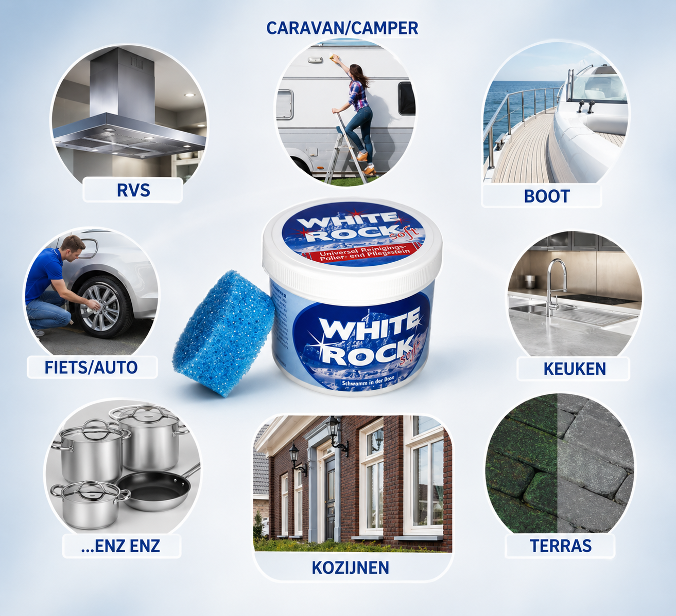 Poetssteen - Witte steen - White Rock 400 gr.