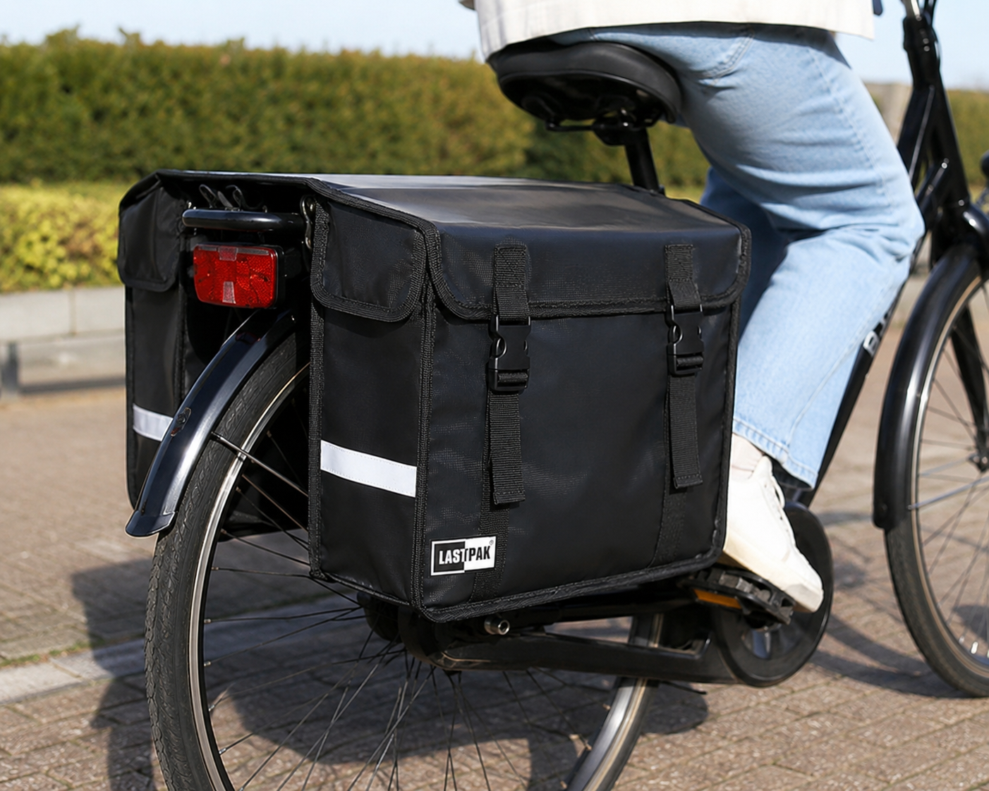 Lastpak Bisonyl - Dubbele Fietstas - 46 l - Zwart