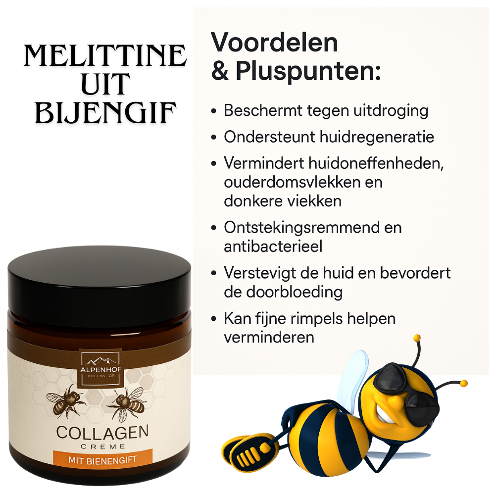 Collageencrème met bijengif 100ml - Alpenhof - Gezicht crème