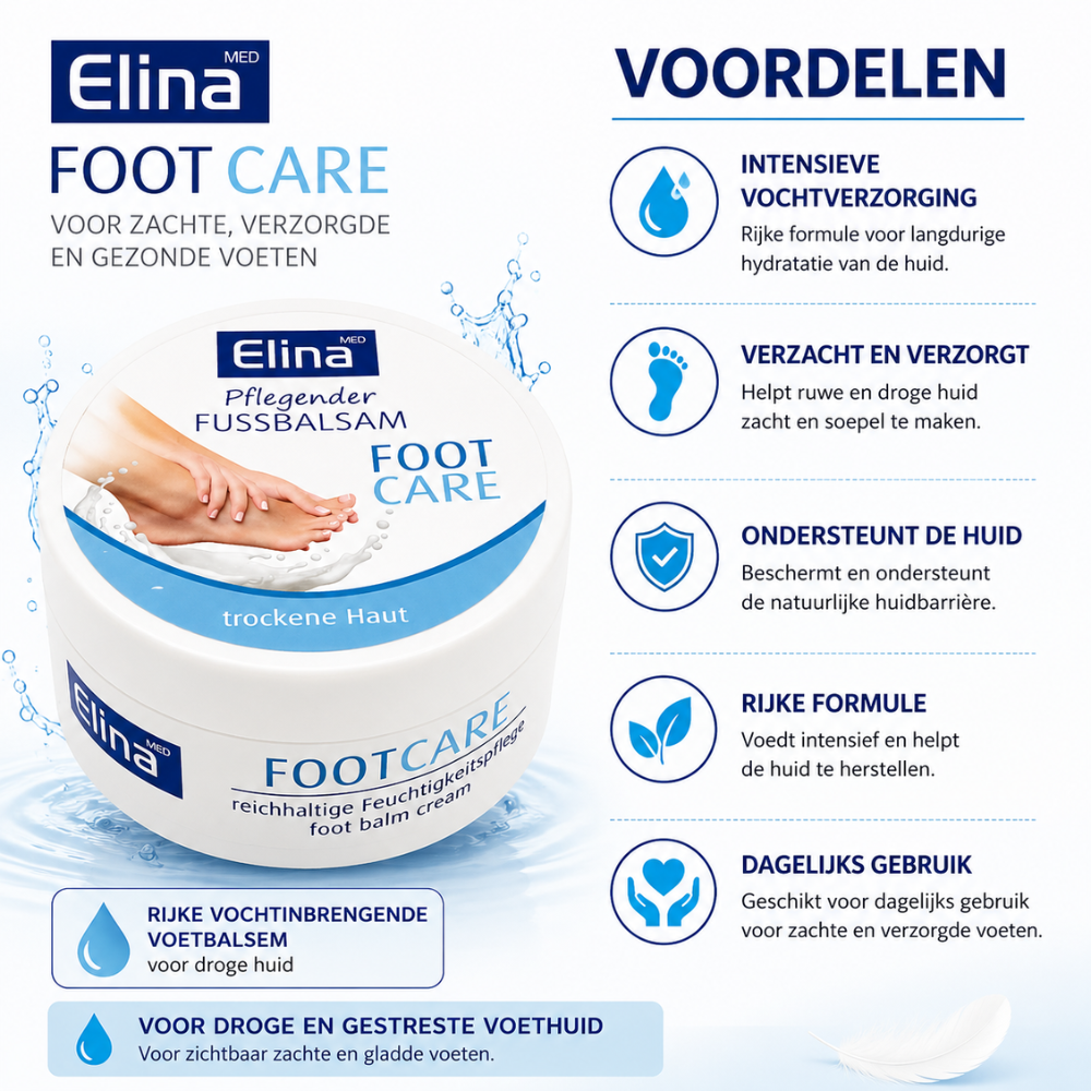 Elina Voetbalsem 150 ml – Intensieve Voetcrème voor Droge & Ruwe Voeten