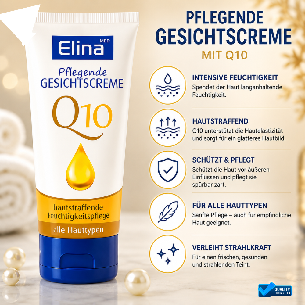 Elina Q10 Gezichtscrème 75 ml | Hydraterende Dagcrème in Tube