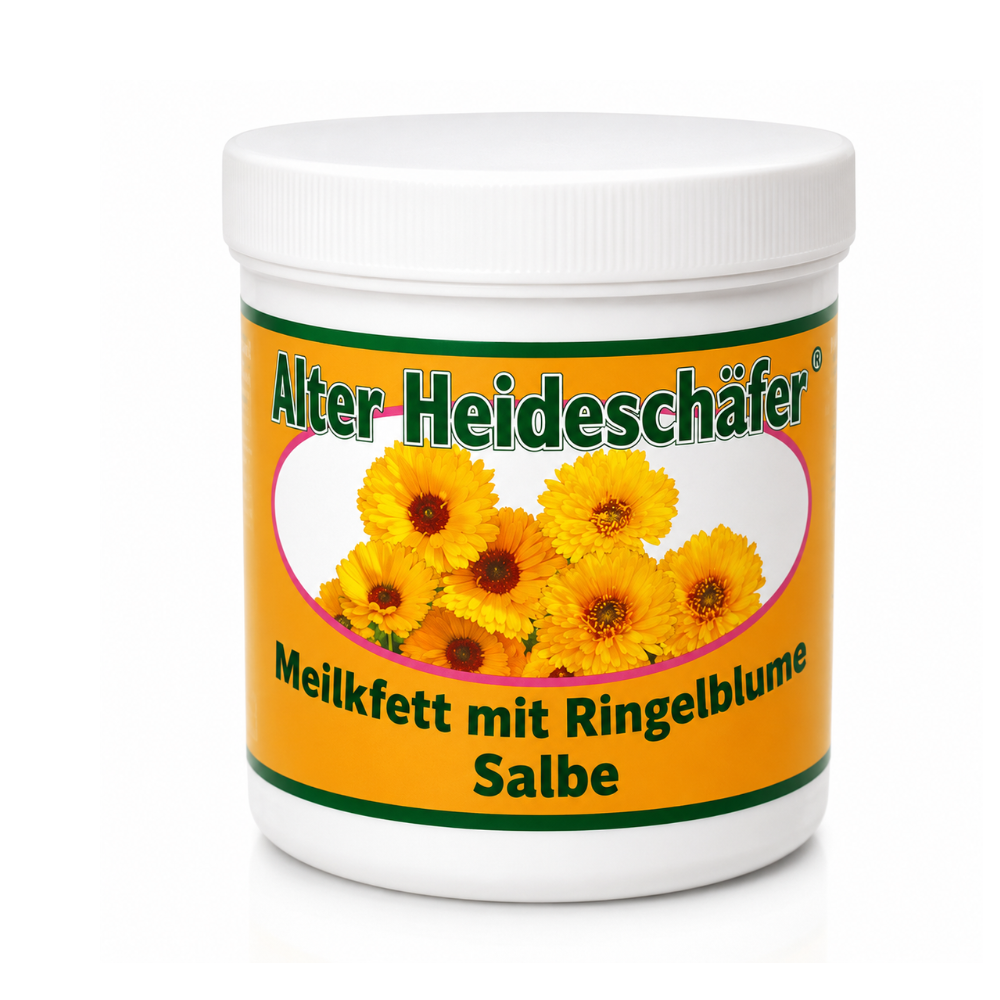 Heideschäfer Crème met Calendula – 100 ml – Verzorgende Huidcrème – Hydraterende Crème voor Handen, Gezicht en Lichaam