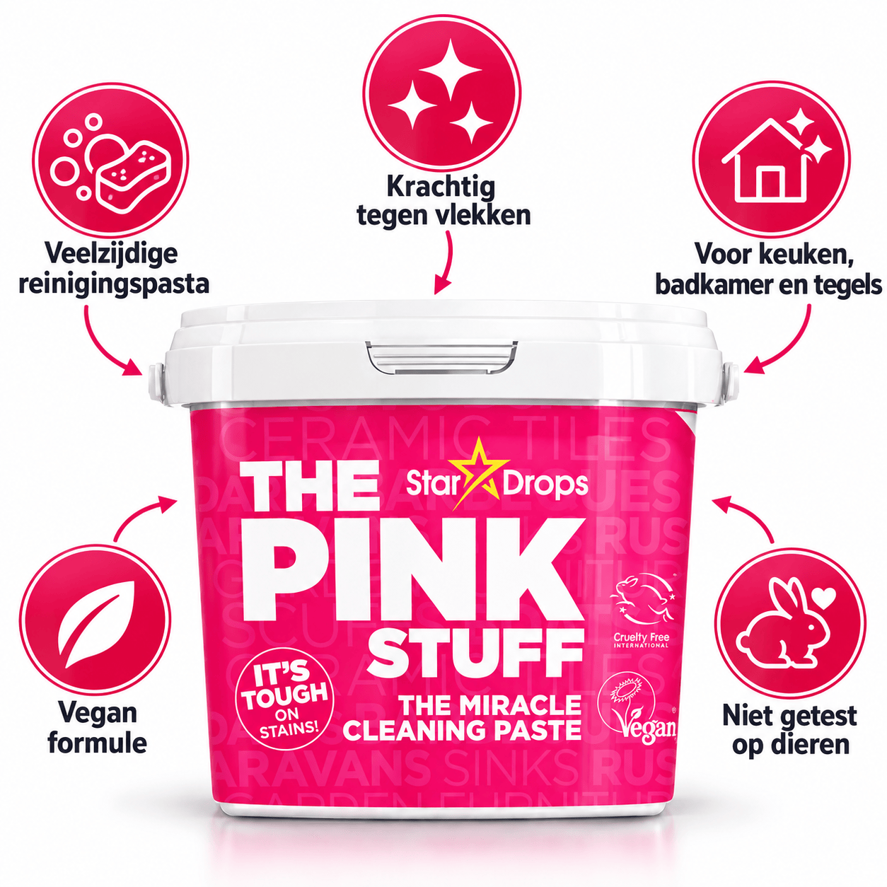 The Pink Stuff Schoonmaakpasta – 750 g