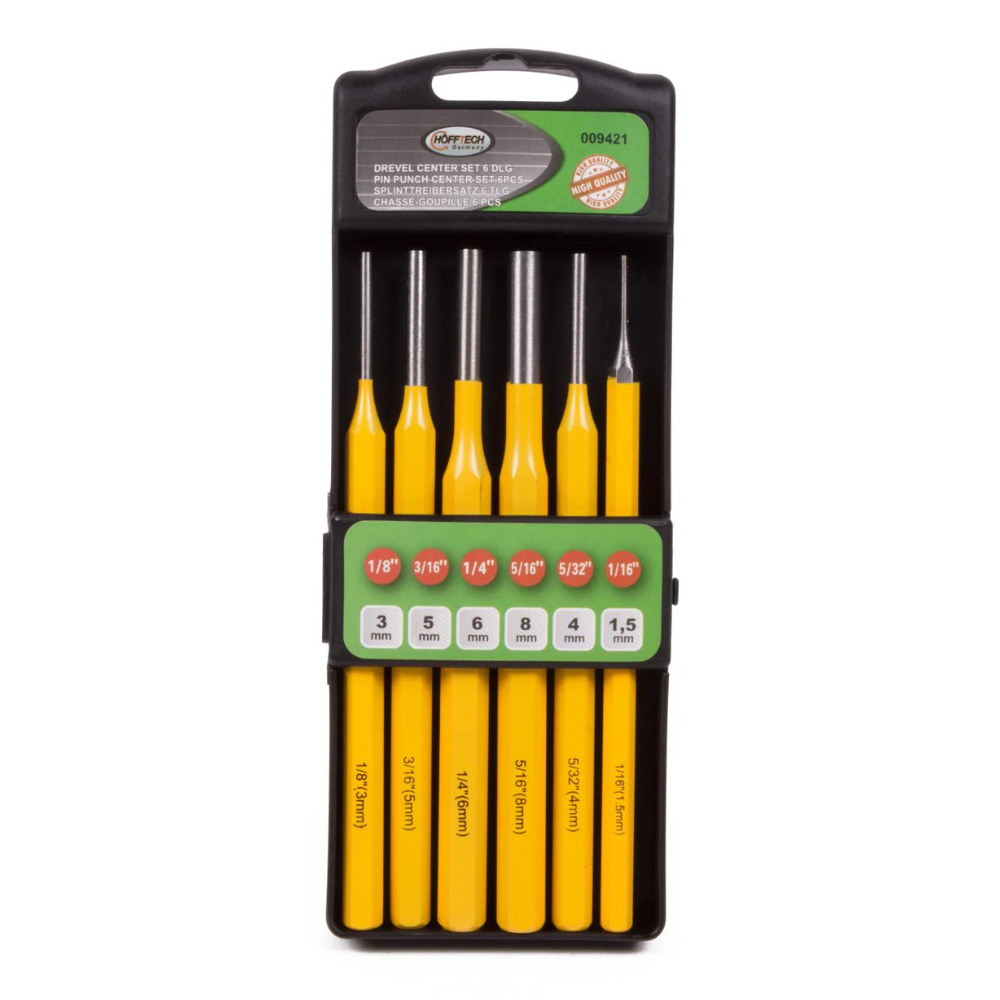 Drevel Center Set 1.5 mm - 8 mm Chroom-Vanadium Staal